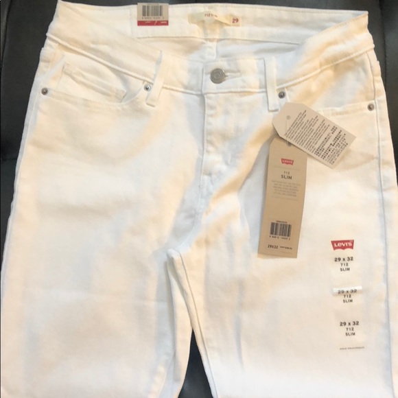 levi's 712 slim jeans white